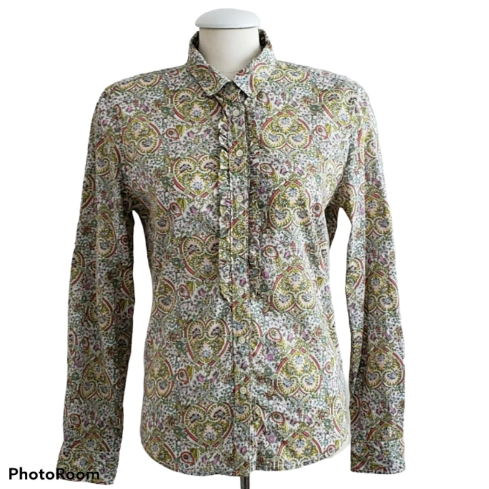 Paisley Long Sleeve Cotton Blouse